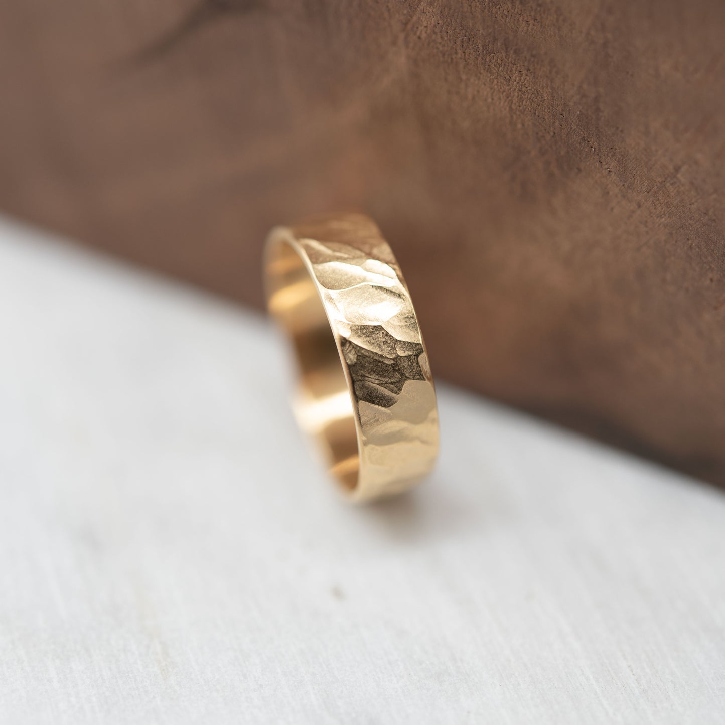 Bague martelée en vermeil N°16