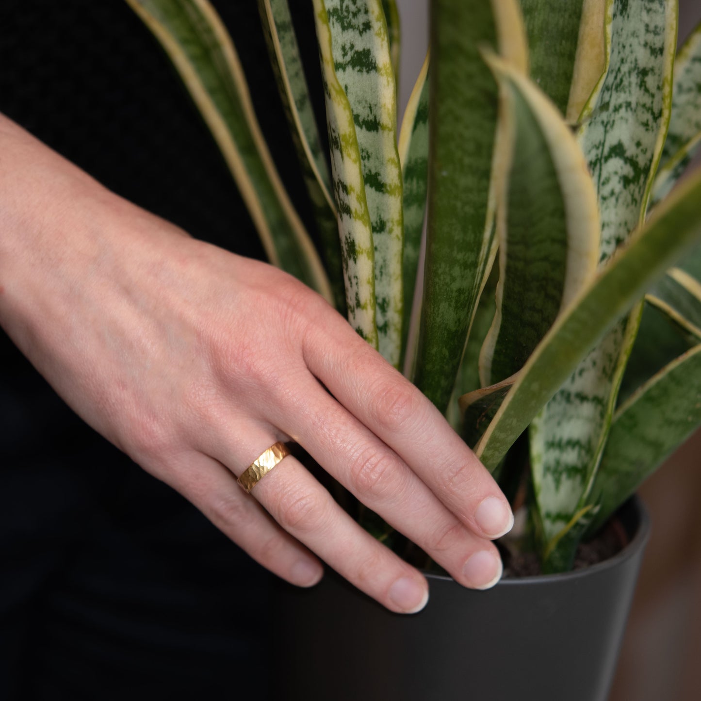 Bague martelée en vermeil N°16