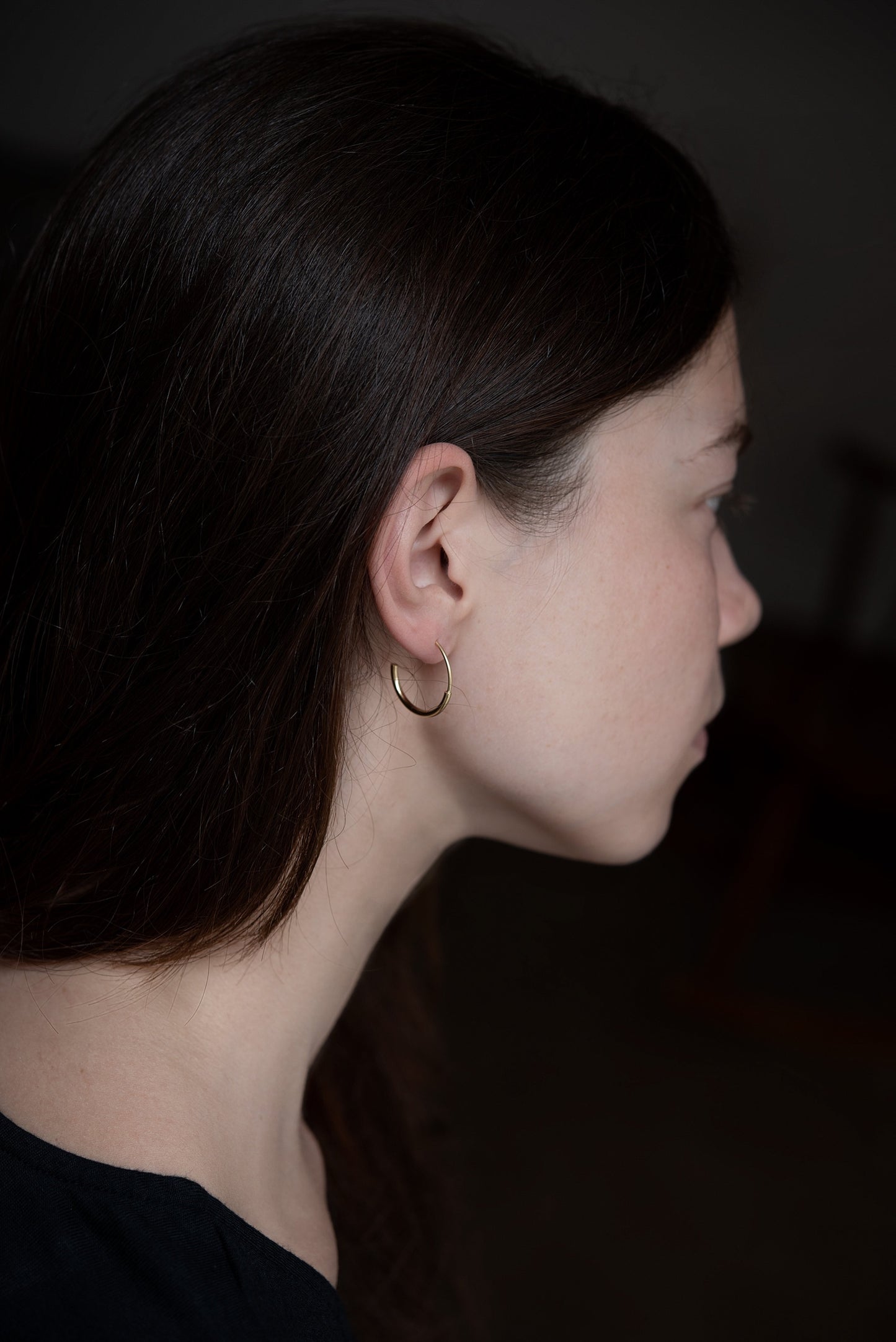 Gold Medium Everyday Hoops N°11