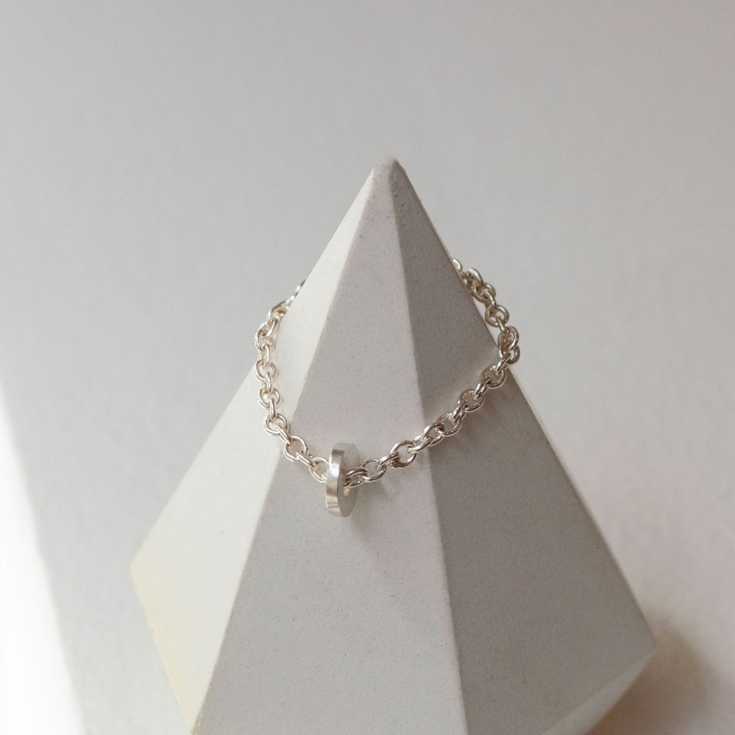 Bague chaîne avec disque N°29