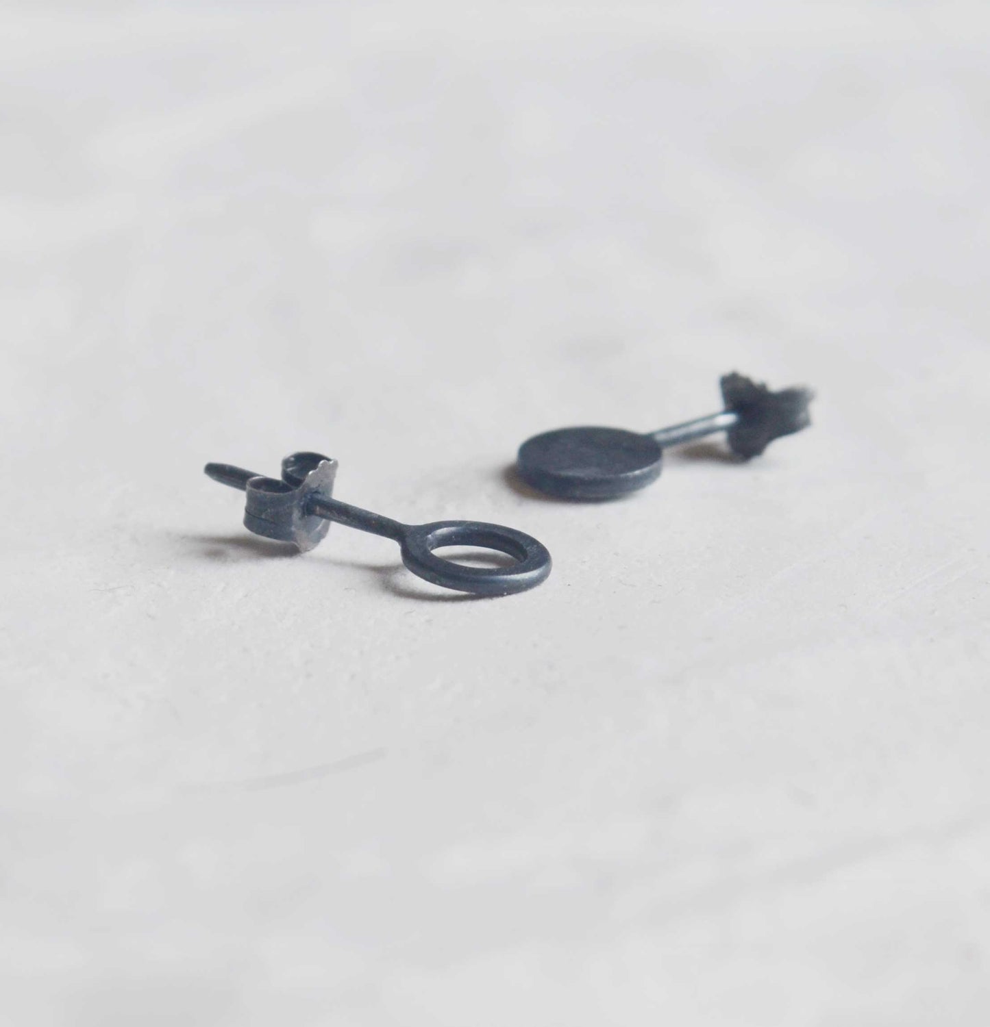 Asymmetrical dots earrings N°38 AgJc - 1