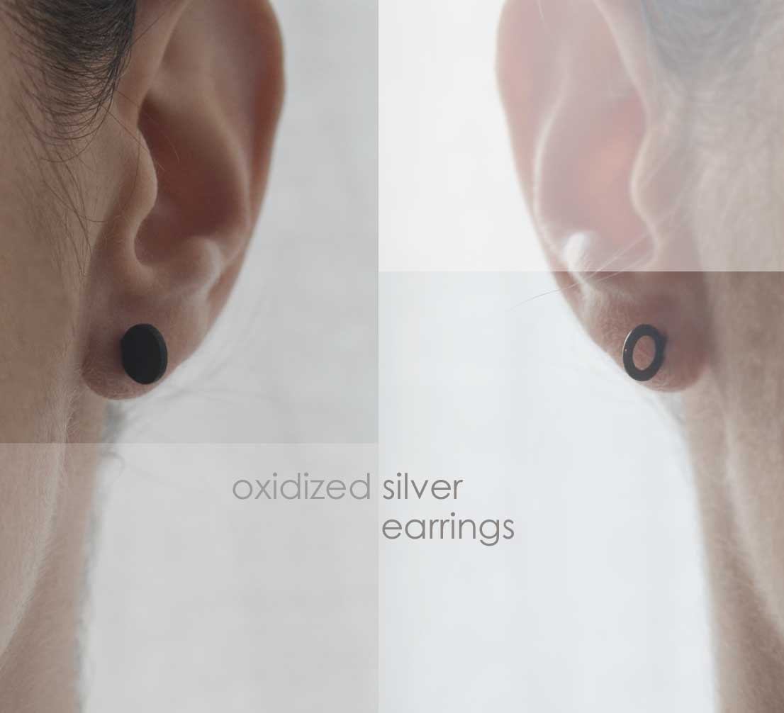 Asymmetrical dots earrings N°38 AgJc - 4