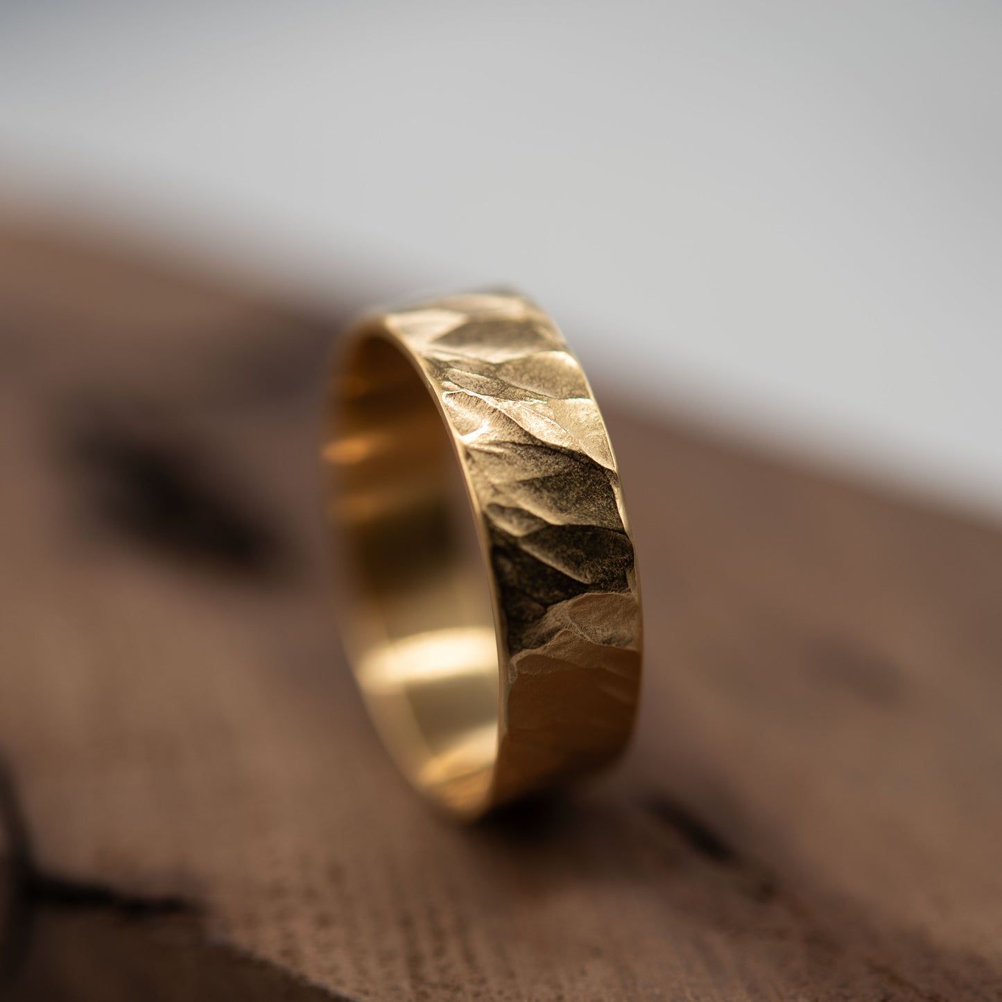 Bague martelée en vermeil N°16