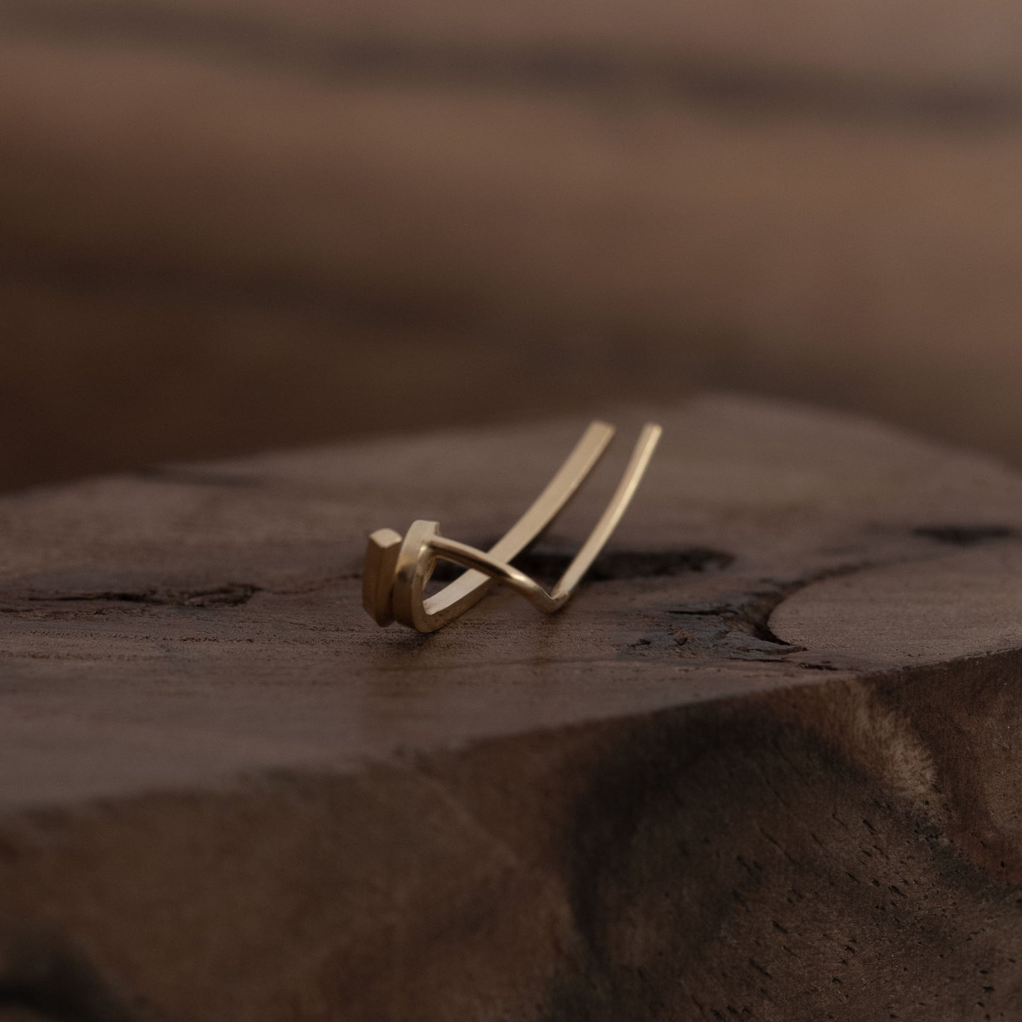 Boucle d'oreille montante vermeil N°8