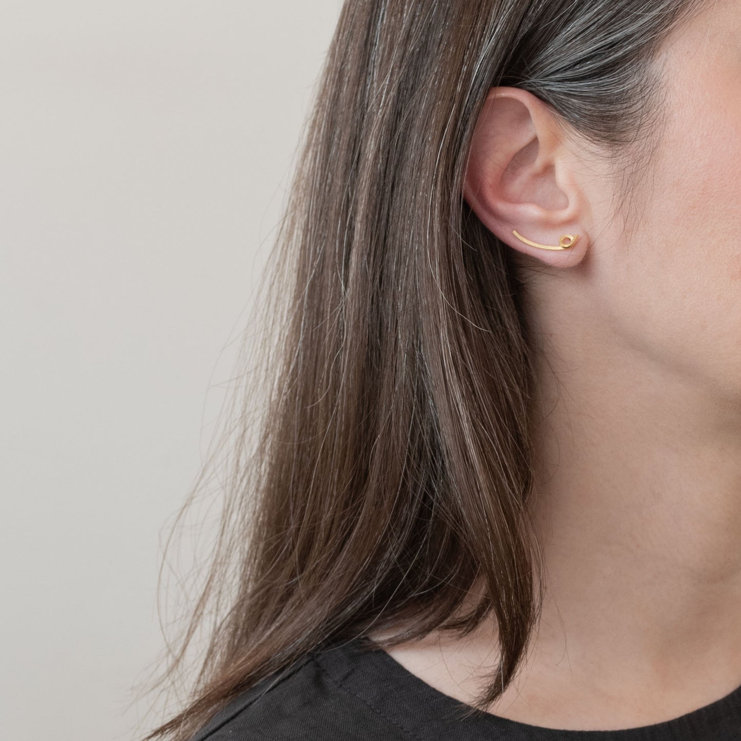 Boucle d'oreille montante vermeil N°8