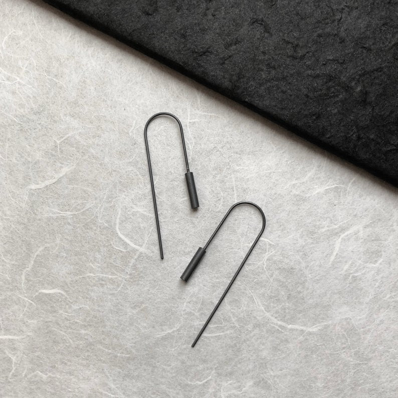 Cylindrical bar earrings N°2
