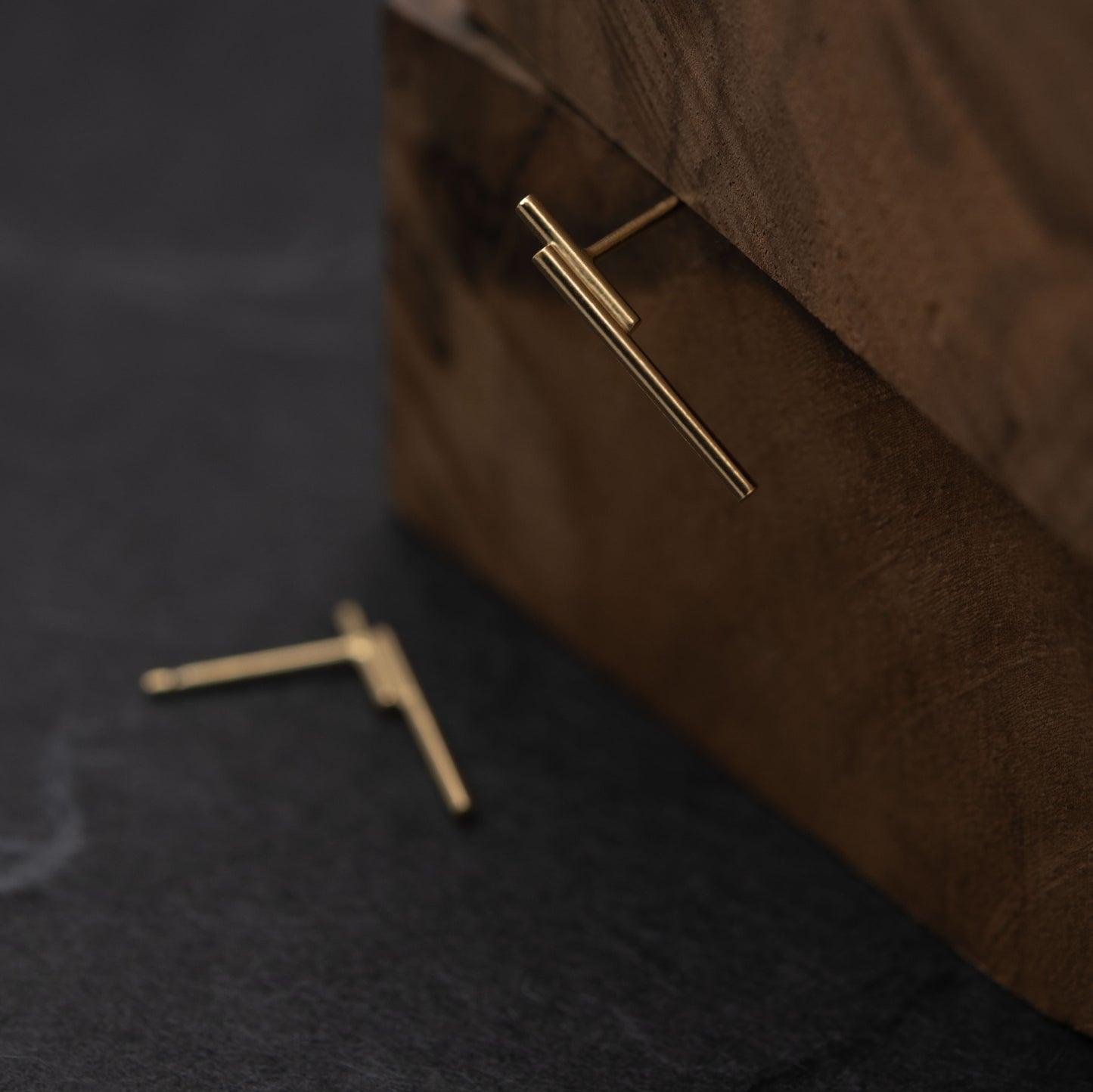 Boucles d'oreilles vermeil N°4 lignes parallèles
