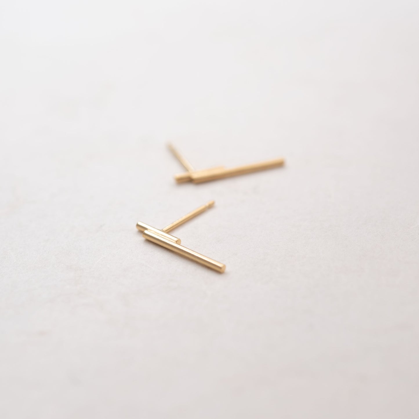 Gold tube earrings N°4