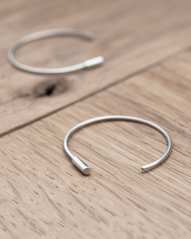 Timeless hoops in sterling silver handmade by AgJc