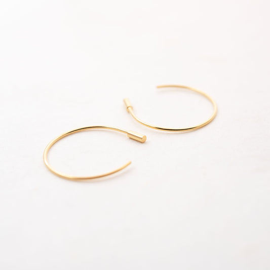 Open hoops gold plated N°13