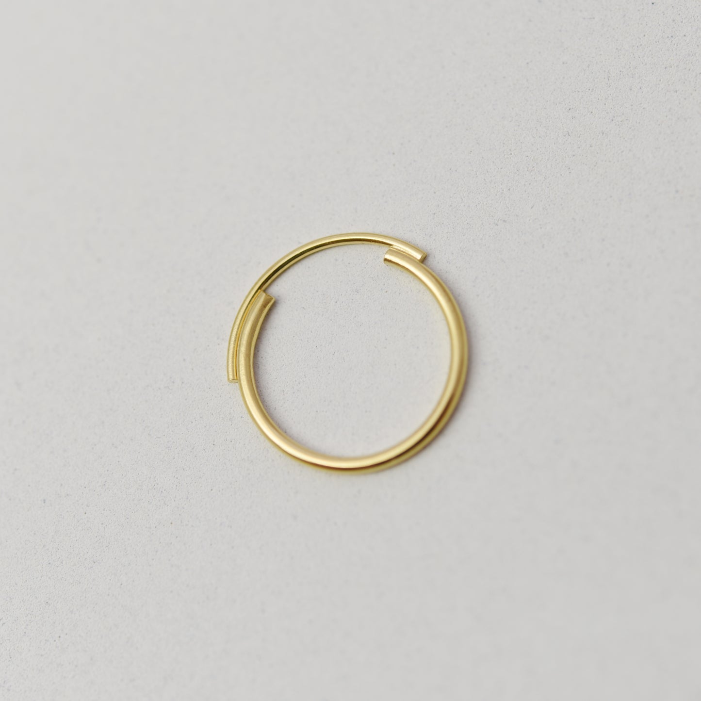 Thin gold plated silver Ring Featuring Interlocking Circle Arcs n°7 AgJc -8