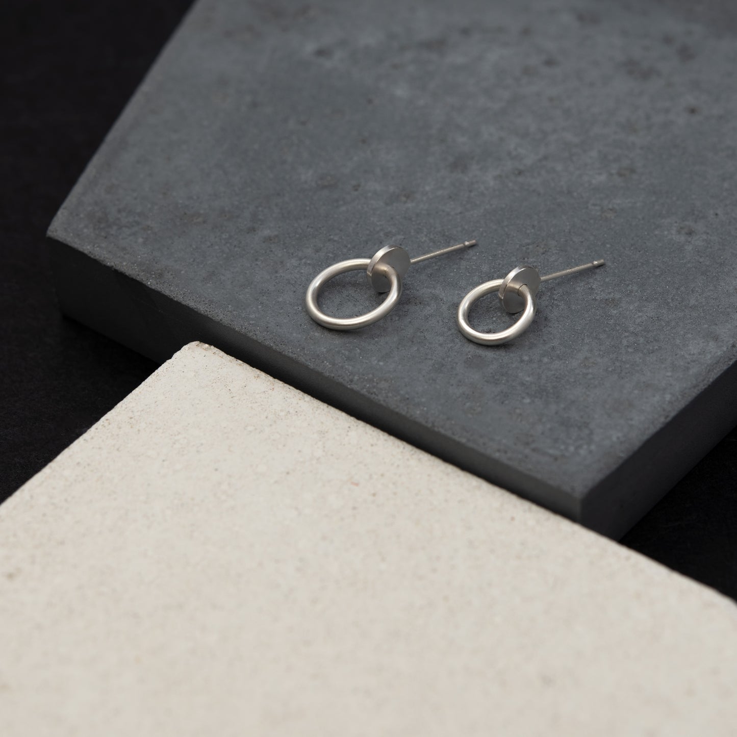 handmade silver earrings by AgJc duo