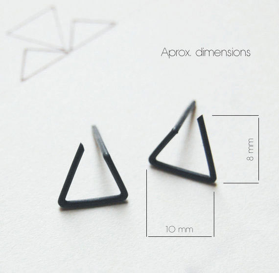 Line triangle earrings N°6 AgJc - 3