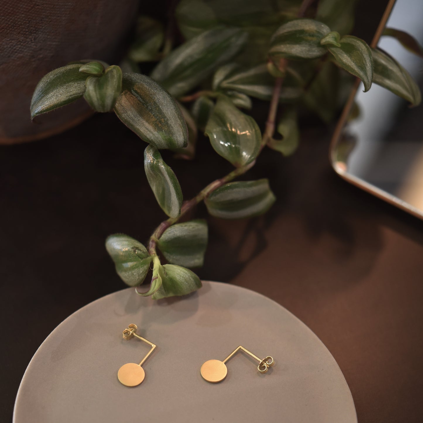 Boucles d'oreilles pendantes cercle N°10