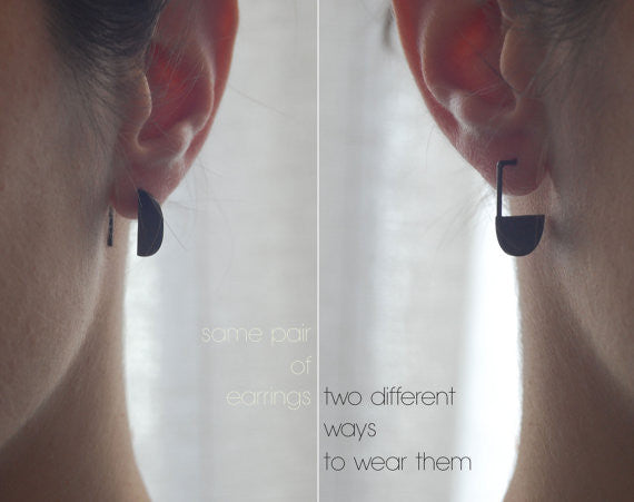 Geometric pendants earrings N°11 AgJc - 3