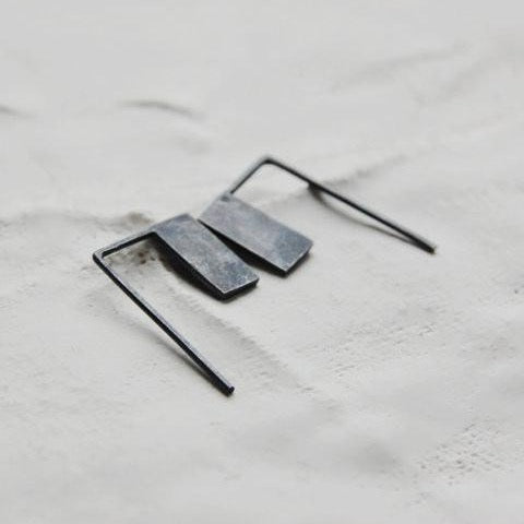 Geometric rectangle earrings N°14 AgJc - 2