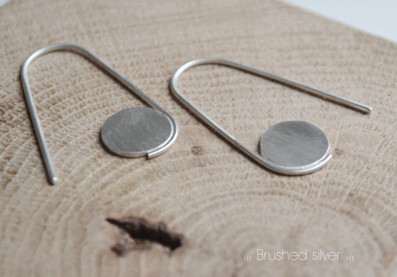 Circle pendants earrings N°15 AgJc Matte - 4