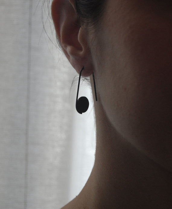 Circle pendants earrings N°15 AgJc - 3