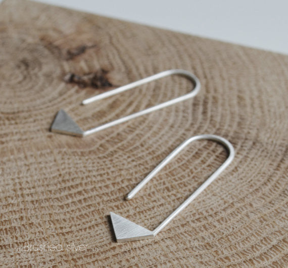 Pointy pendants earrings N°17 in silver or gold filled AgJc - 4