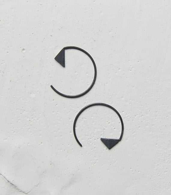 Triangle hoop earrings N°20 AgJc - 5
