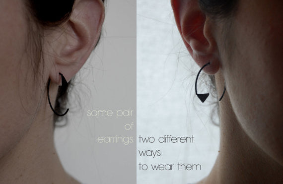 Triangle hoop earrings N°20 AgJc - 2