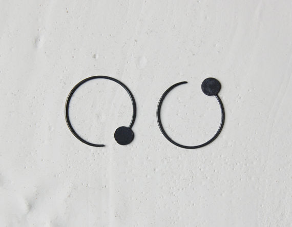 Dot hoop earrings N°21 AgJc - 2