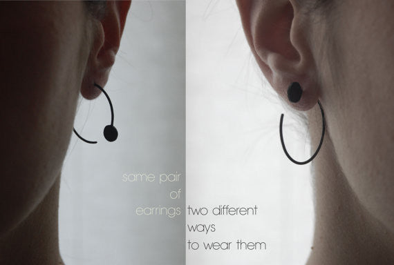 Dot hoop earrings N°21 AgJc - 3