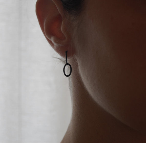 Circle pendants earrings N°22 AgJc - 3