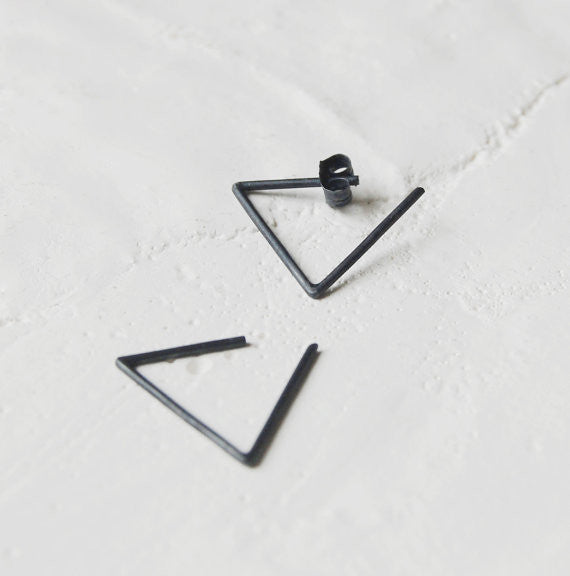 Triangle hoop earrings N°24 AgJc - 2