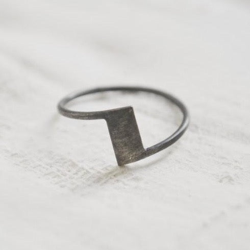 Geometric line ring N°27 AgJc - 1