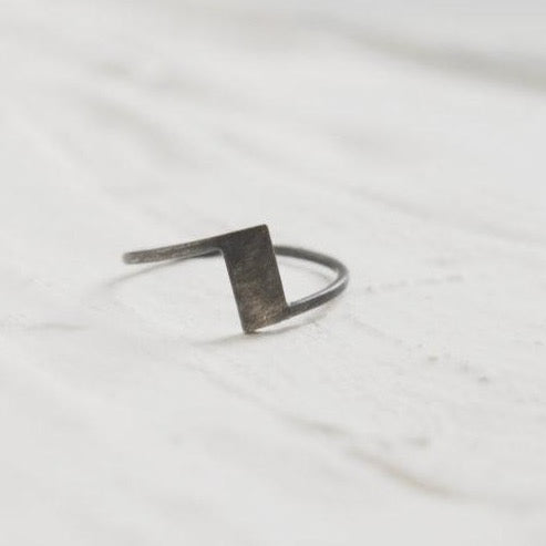 Geometric line ring N°27 AgJc - 2