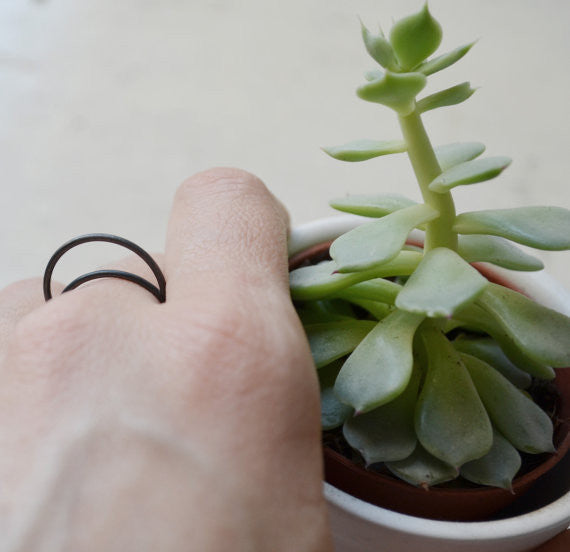 Minimalist circle ring N°35 AgJc - 3