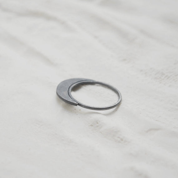Quarter moon ring N°36 AgJc - 5