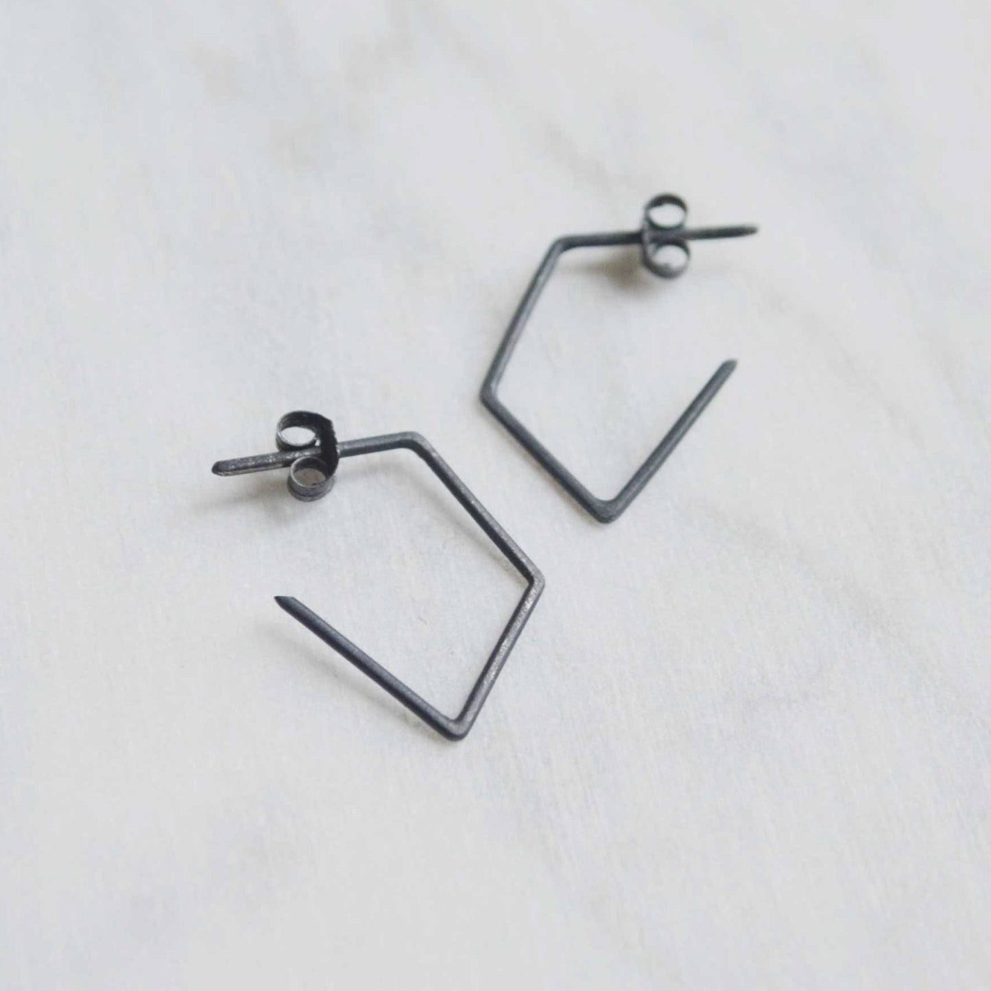 Geometric minimal earrings N°41 AgJc - 1