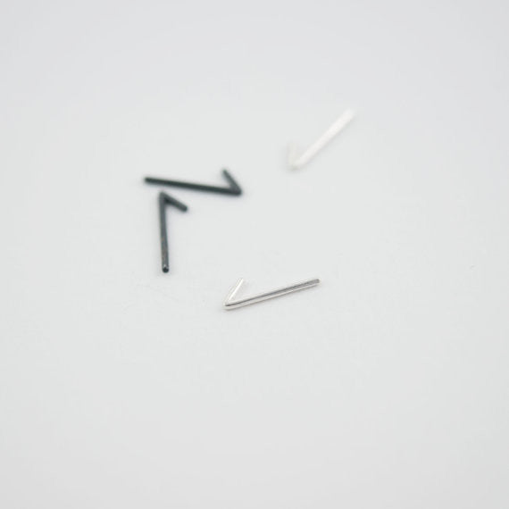 Geometric tiny stud earrings N°42 AgJc - 1
