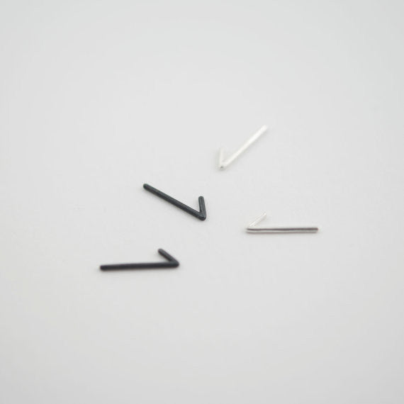 Geometric tiny stud earrings N°42 AgJc - 3