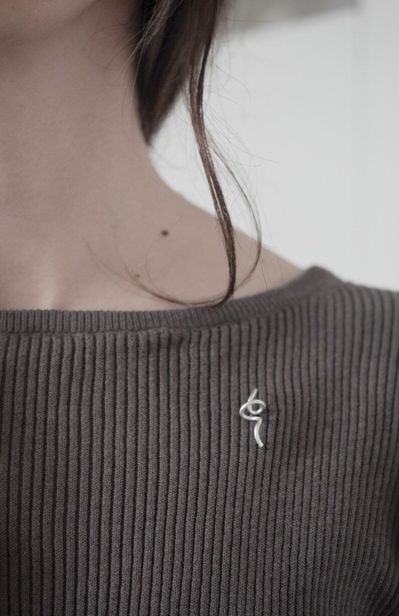 Broche spirale torsadé N°6