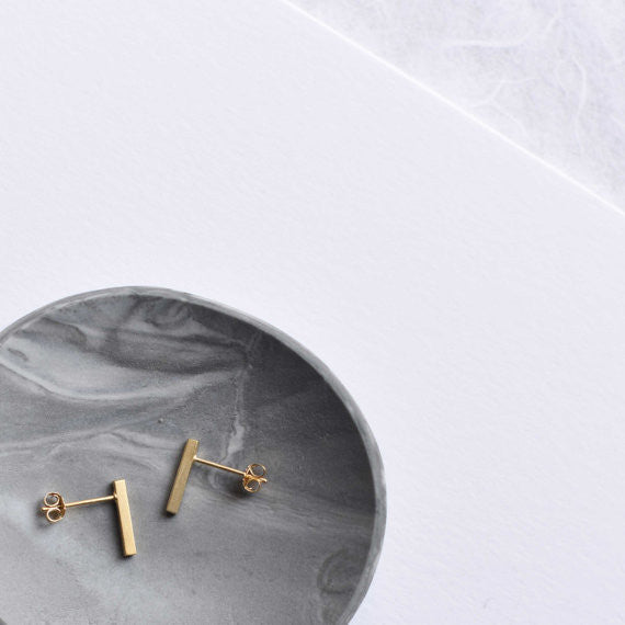 Tiny line earrings N°6 in silver or in gold filled AgJc - 3