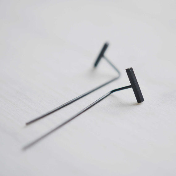 long bar earrings N°9 AgJc - 1