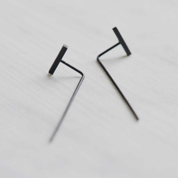 long bar earrings N°9 AgJc  - 2