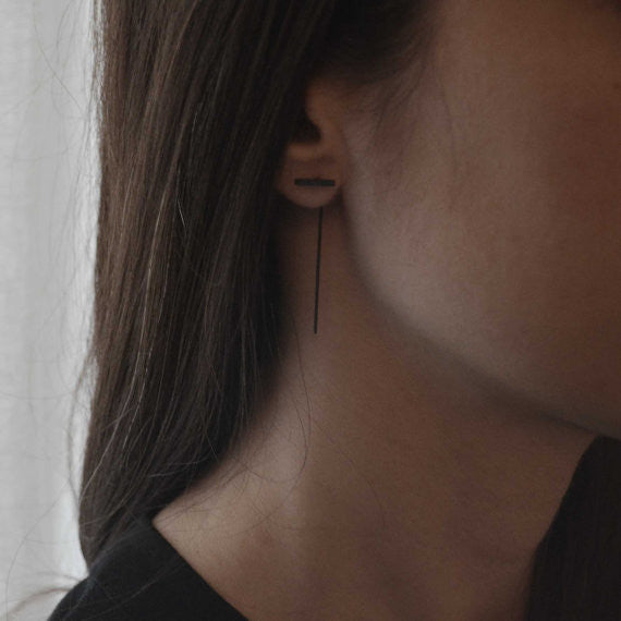 long bar earrings N°9 AgJc - 4