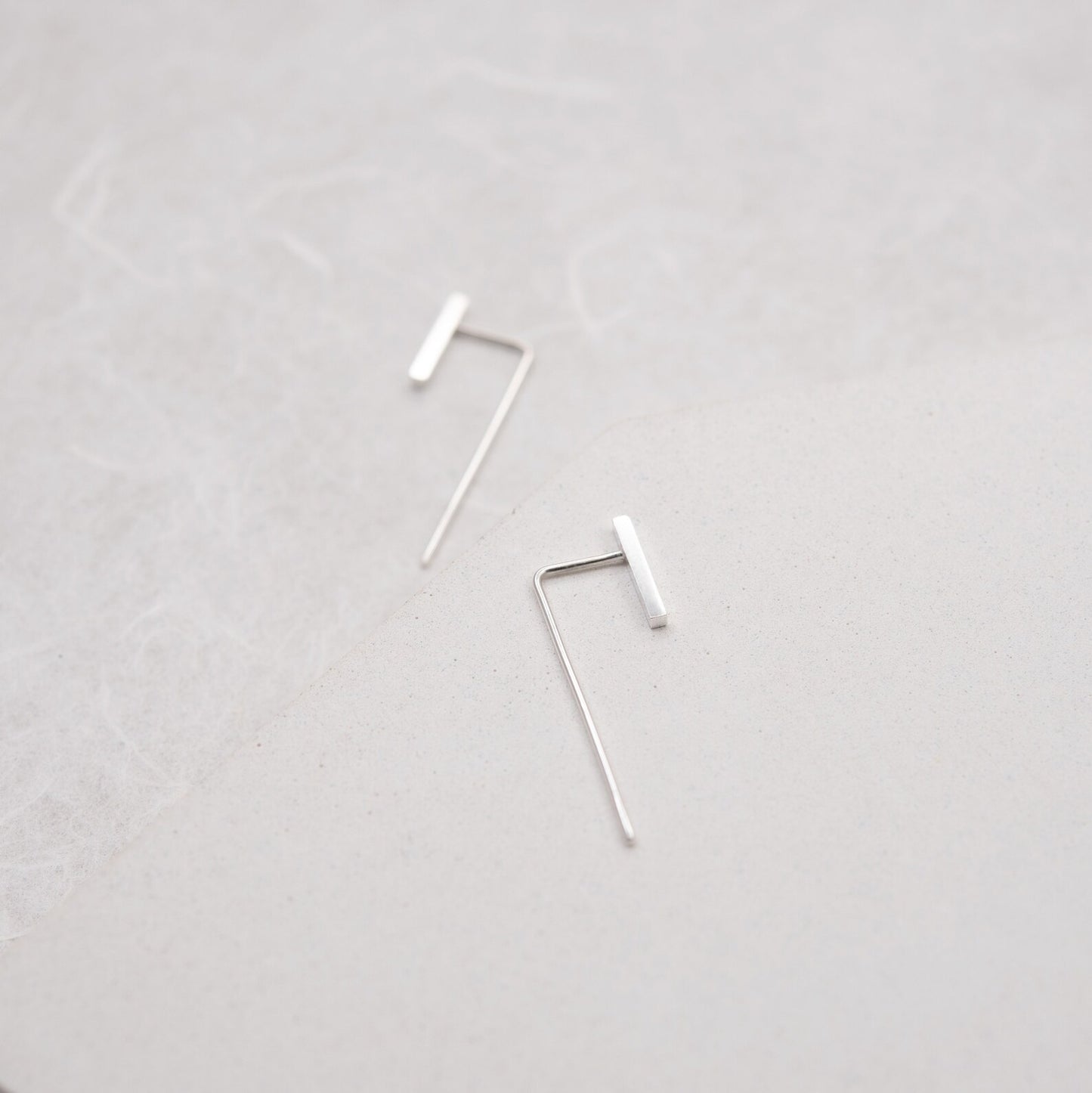 Boucles d'oreilles N°11 Fine barre minimaliste