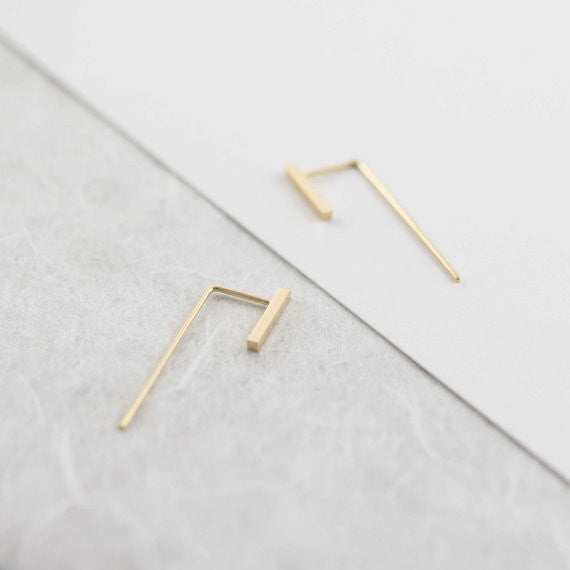 Minimalistic bar ear jackets N°11 in yellow gold filled AgJc - 1