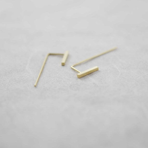 Minimalistic bar ear jackets N°11 in yellow gold filled AgJc - 4