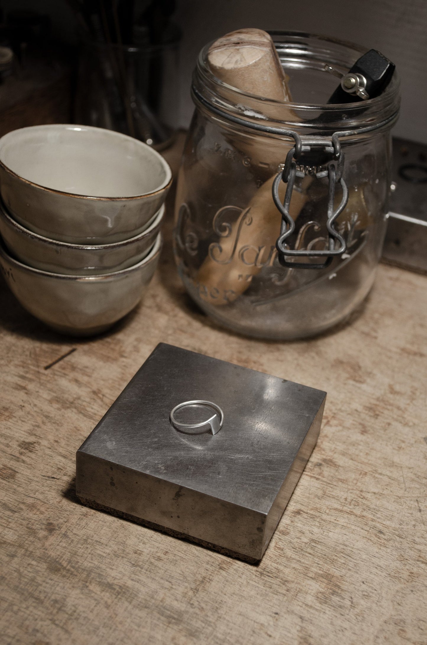 Geometric line ring N°27
