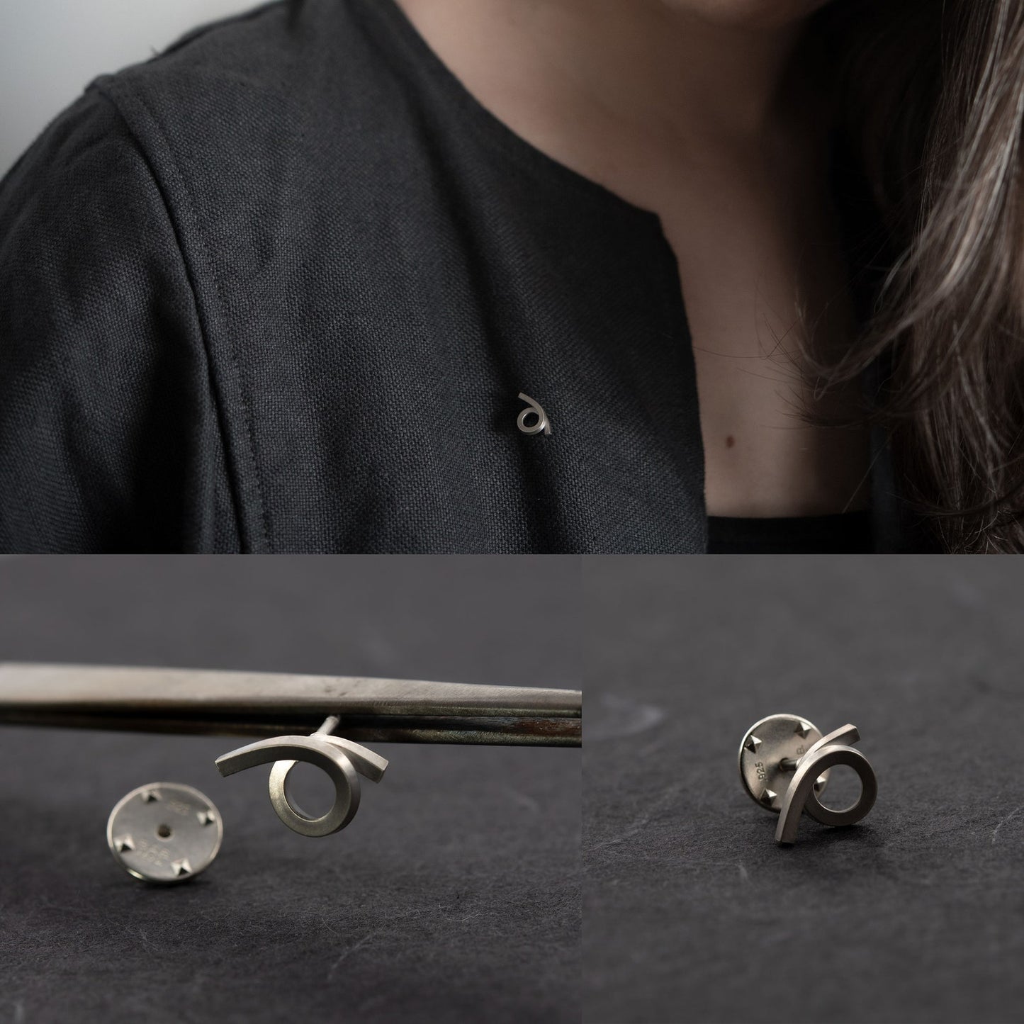 Broche cercle ouvert AgJc