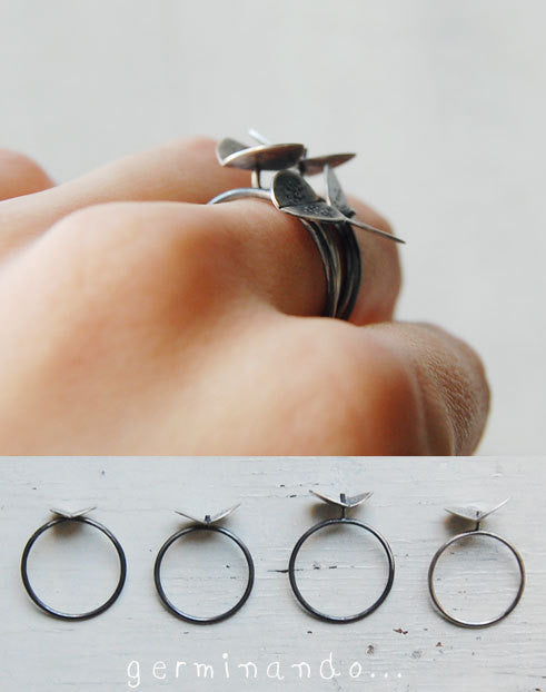 Stacking silver rings Germinando N°7 AgJc - 2