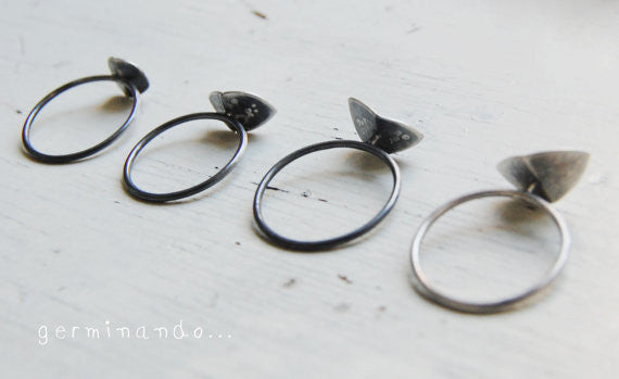 Stacking silver rings Germinando N°7 AgJc - 3