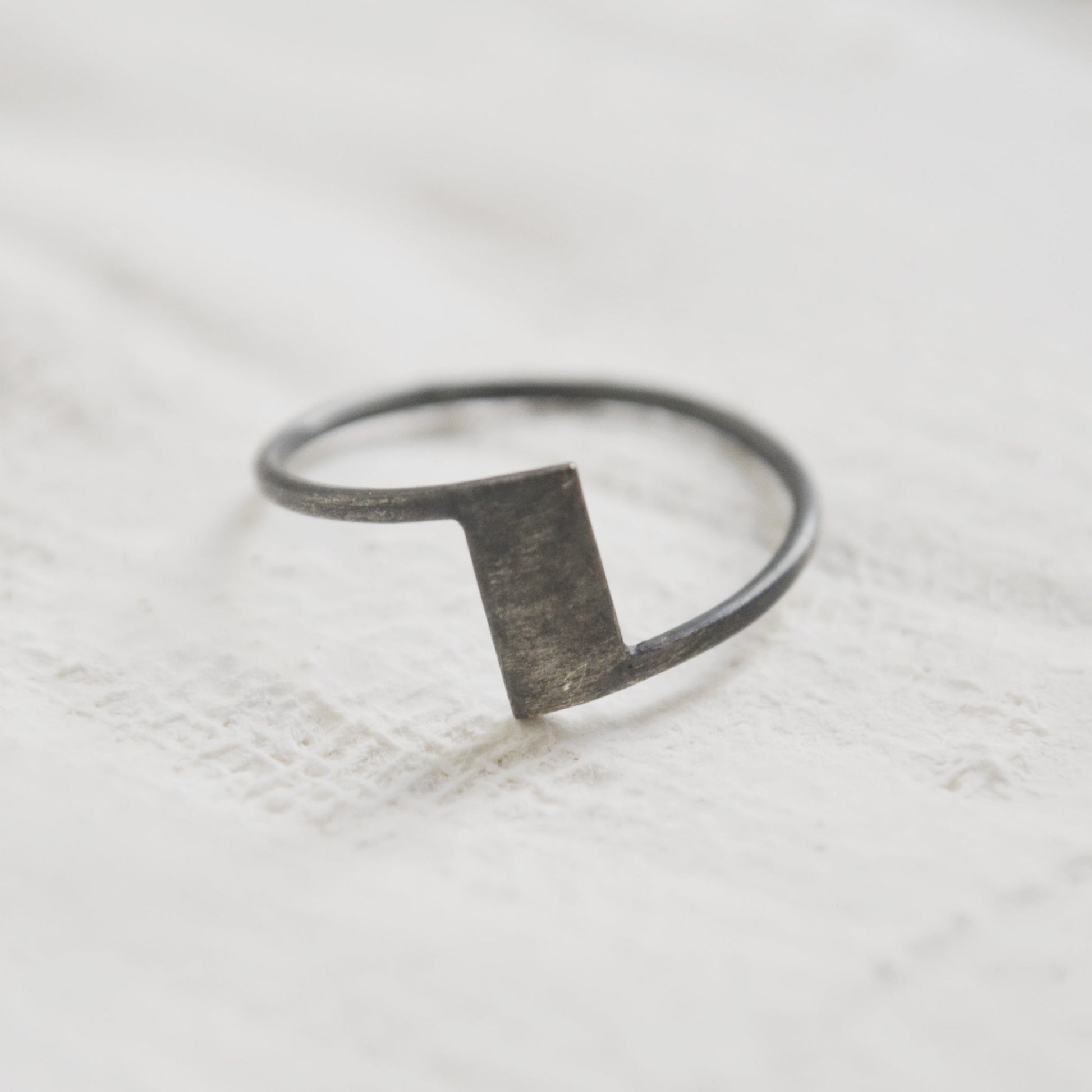 Geometric line ring N°27 AgJc  - 1