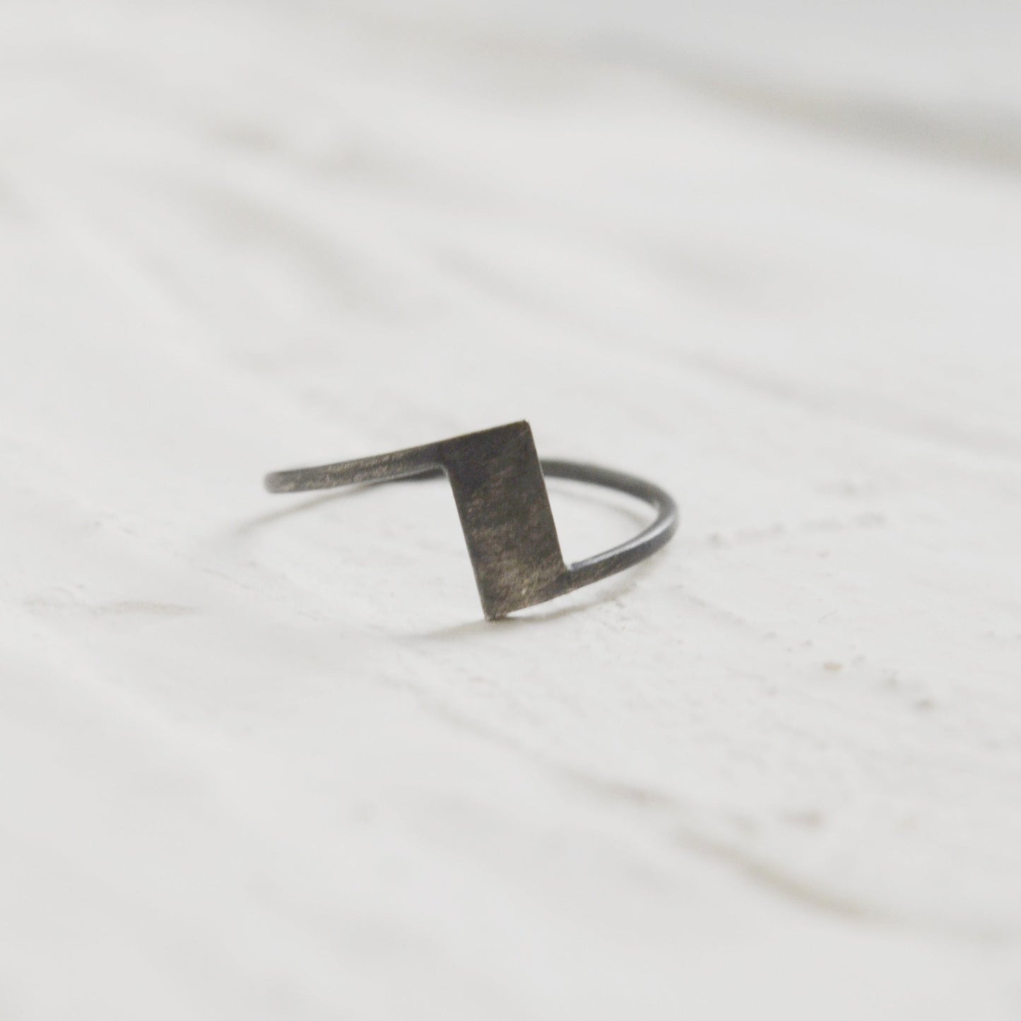 Geometric line ring N°27 AgJc  - 2